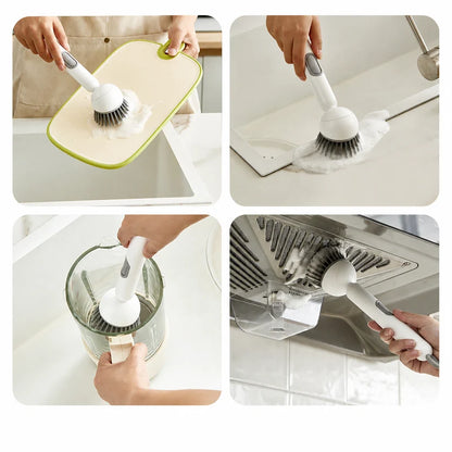 Rotating Soap Dispensing Dish Brush