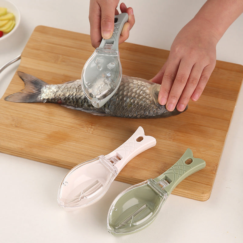 Fish Scale Remover with Splash-Guard Cover