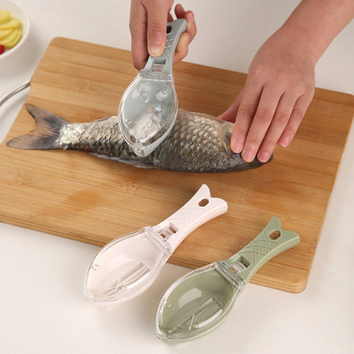 Fish Scale Remover with Splash-Guard Cover