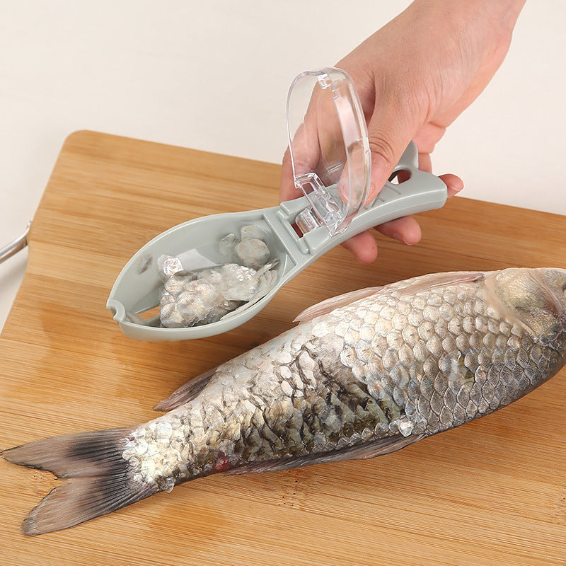 Fish Scale Remover with Splash-Guard Cover