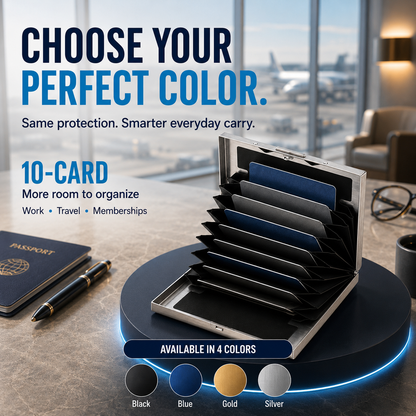 10-Card RFID Blocking Stainless Steel Wallet🔒