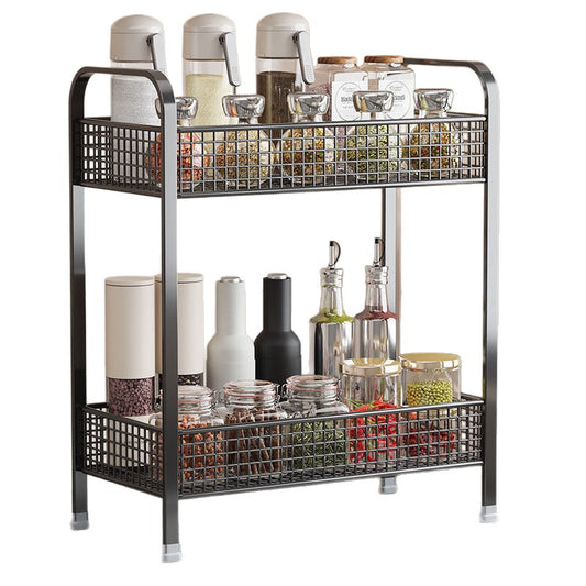 2-Tier Kitchen Countertop Spice & Condiment Organizer Rack