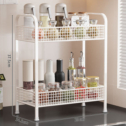 2-Tier Kitchen Countertop Spice & Condiment Organizer Rack