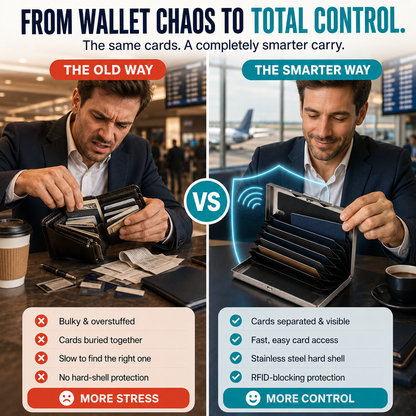 10-Card RFID Blocking Stainless Steel Wallet🔒